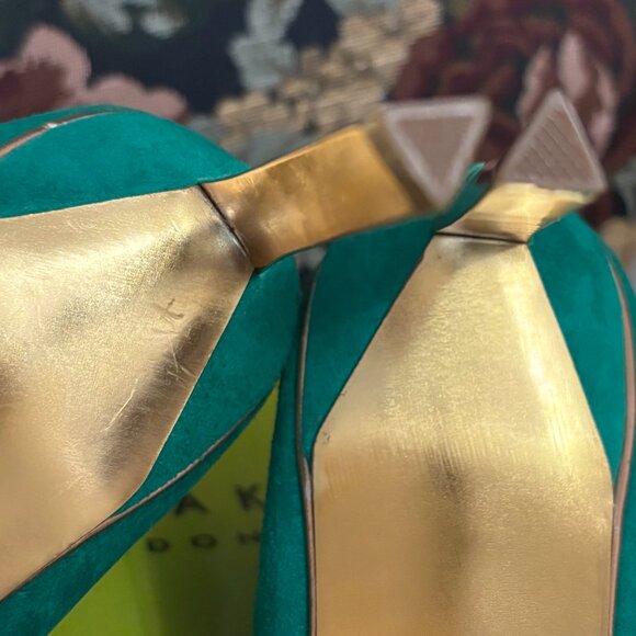 Ted Baker "Elvena" Green Suede High Heel Shoes - Size EUR 40.5, US 9.5 - New - Picture 8 of 14
